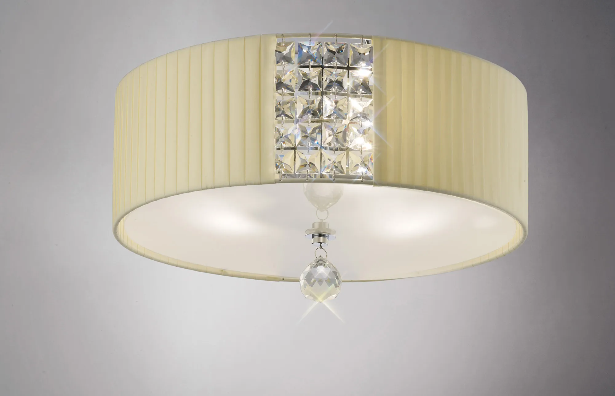 IL31172/CR  Evelyn Crystal  Flush Ceiling 3 Light